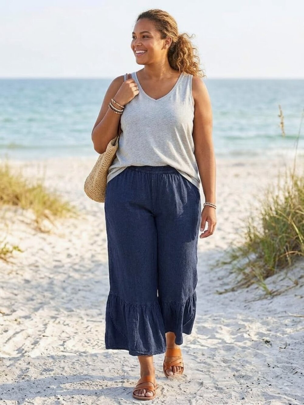 CATO FASHIONS Wide-Leg Crop Pants. Plus Size 22/24W